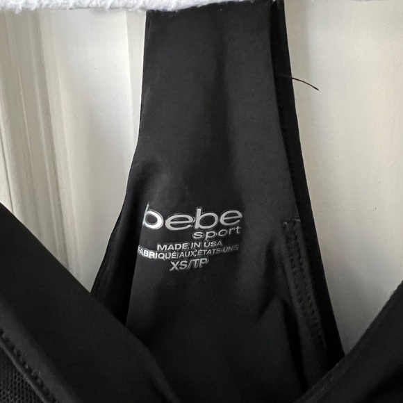 vintage bebe polka dot mesh workout top size xs - Picture 2 of 3